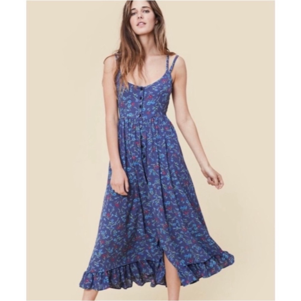 Nicks Dress by Christy Dawn in lapis aster garden, New w/tags, small, cotton